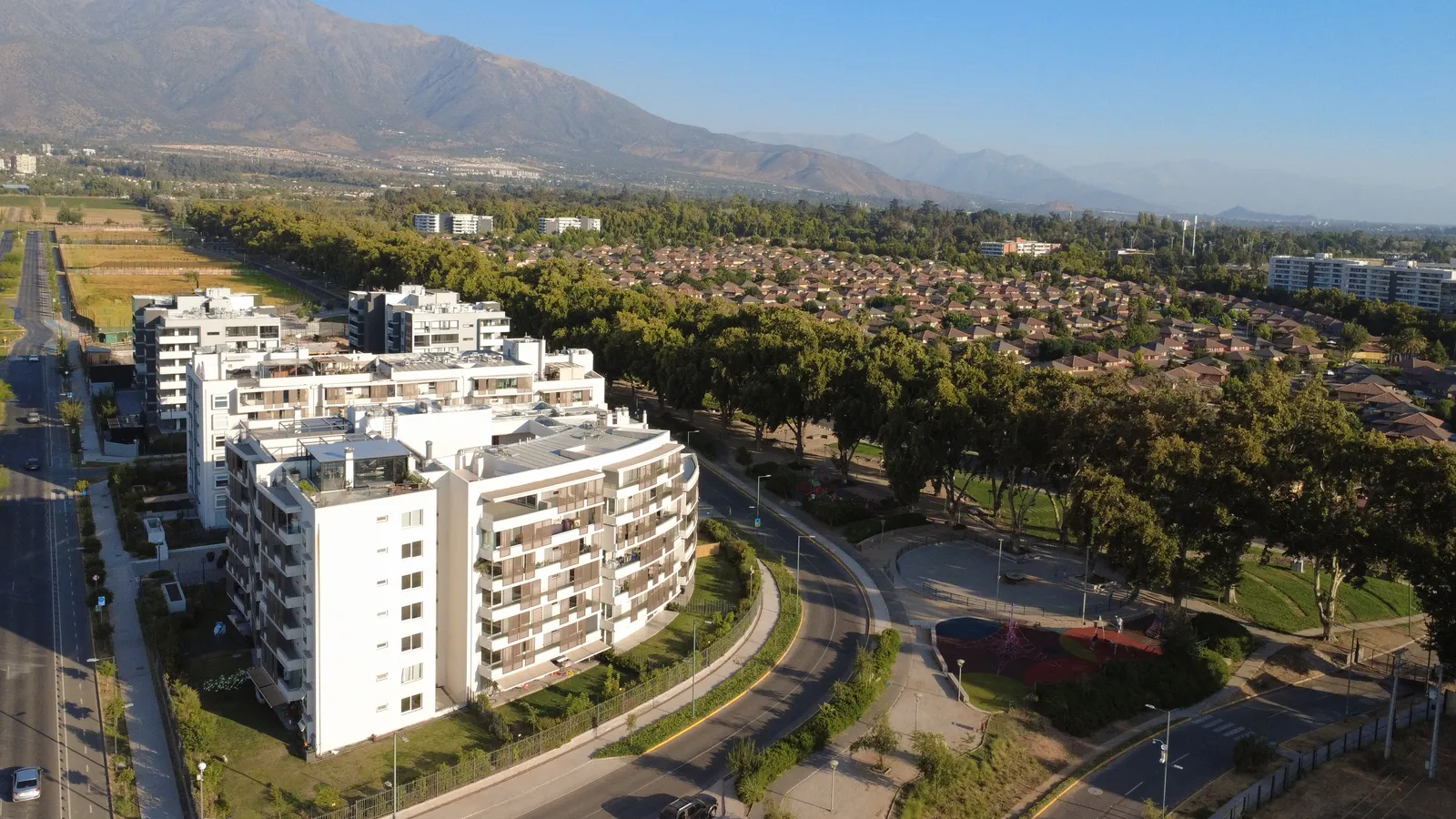 Vista aérea de Parque Cousiño Macul